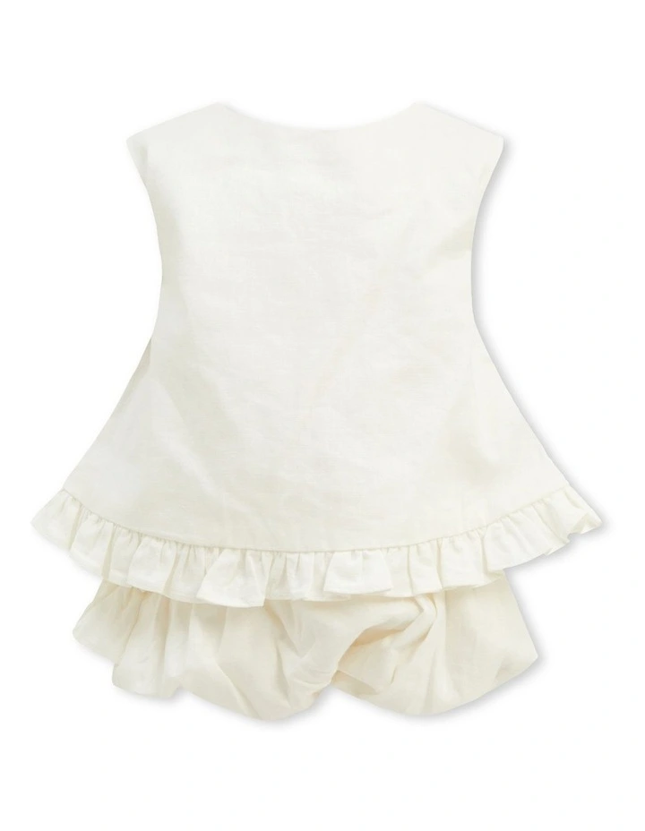 Brinley Ruffle Set in Orchid White