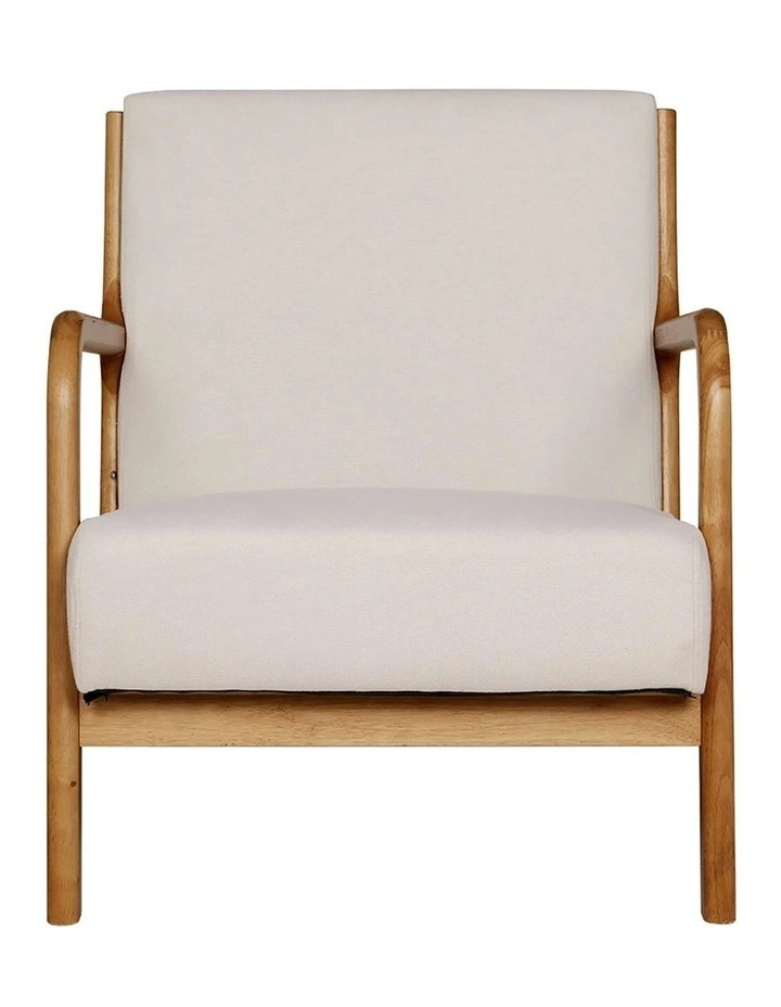 Armchair Fabric in Beige Olive