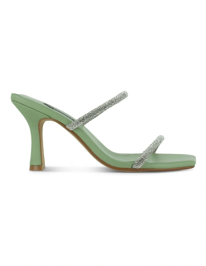 Umber I Heeled Sandals in Green