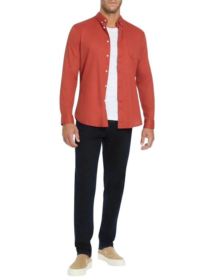 Martin Long Sleeve Shirt in Redwood