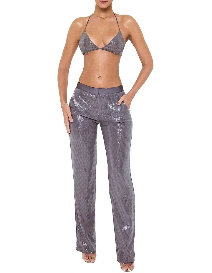 Sequin Trousers in Grey