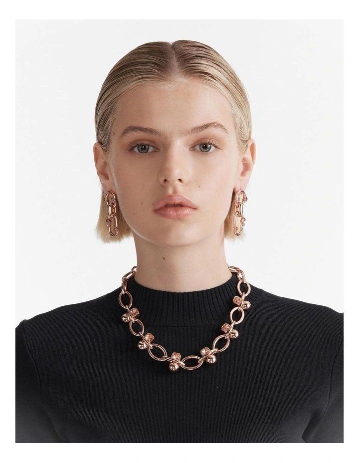 Descent Necklace in Rose Gold