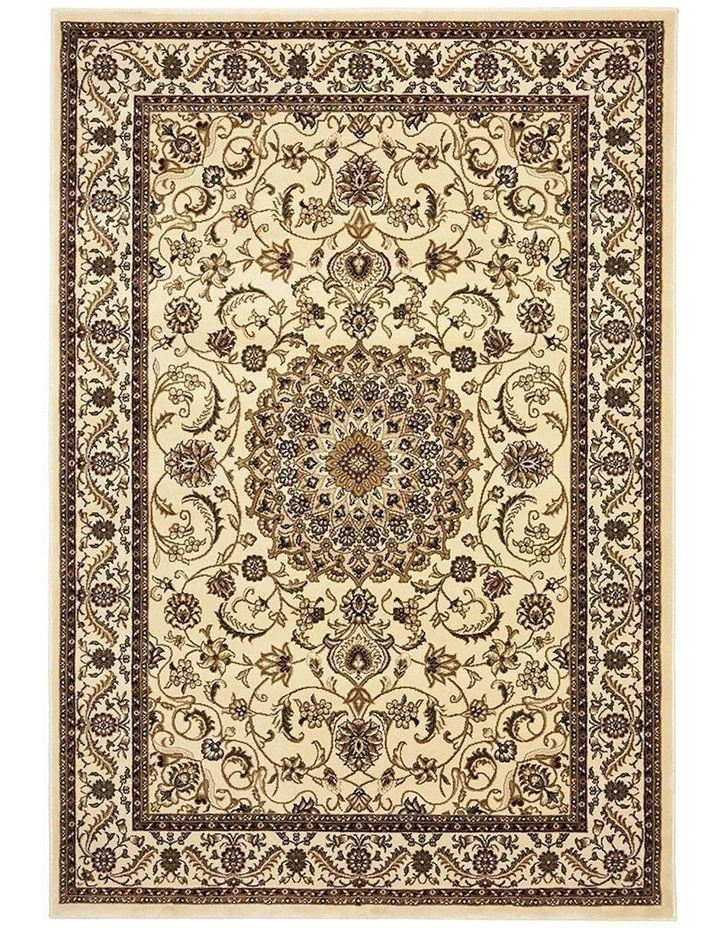 Sydney Collection Medallion Rug in Ivory