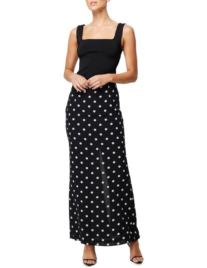 Soft Spot Midi Skirt in Polka Dot