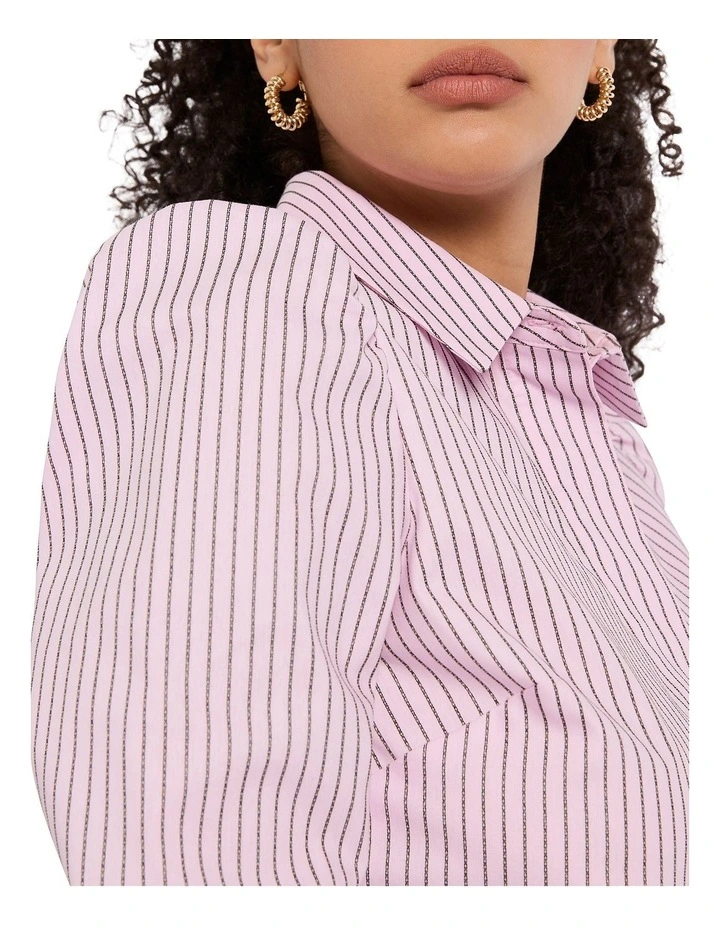 Fall In Line Shirt in Pink Stripe
