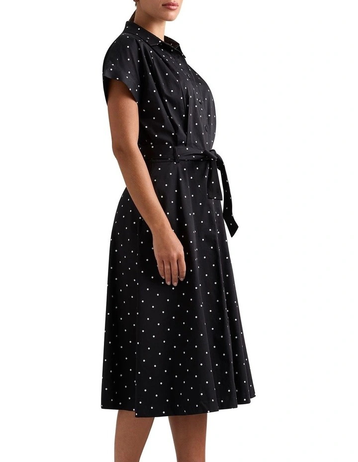 Raelyn Polka Dot Dress in Black