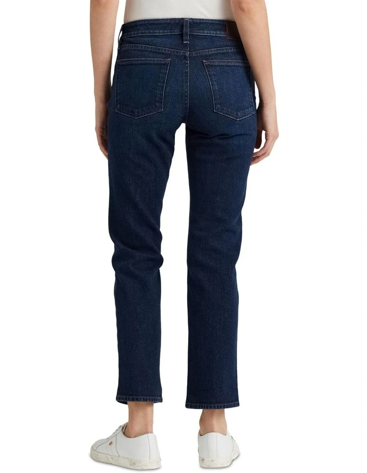 Mid-Rise Straight Ankle Jean in Blue