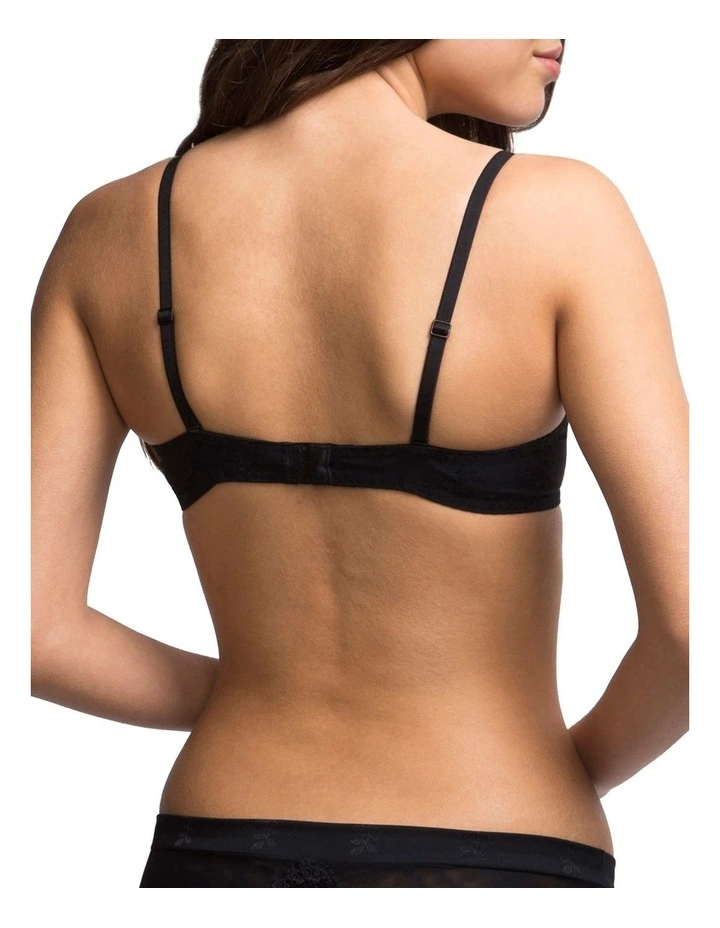 Wish Push Up Triangle Bra in Black
