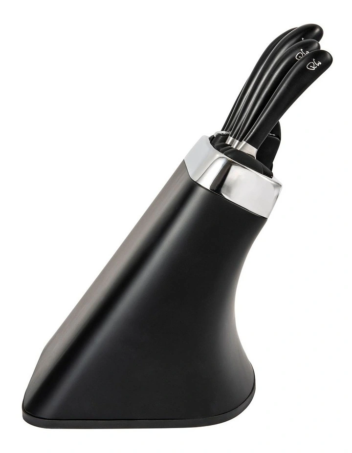 Signature Knife Block Set with Sharpener in Black
