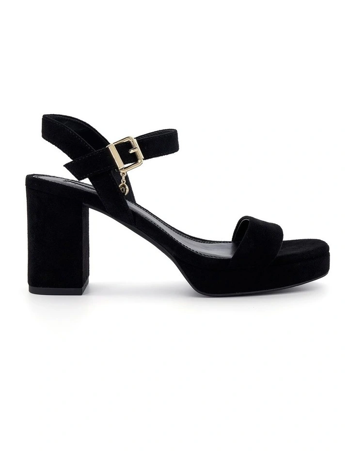 Motive Heeled Sandal in Silver