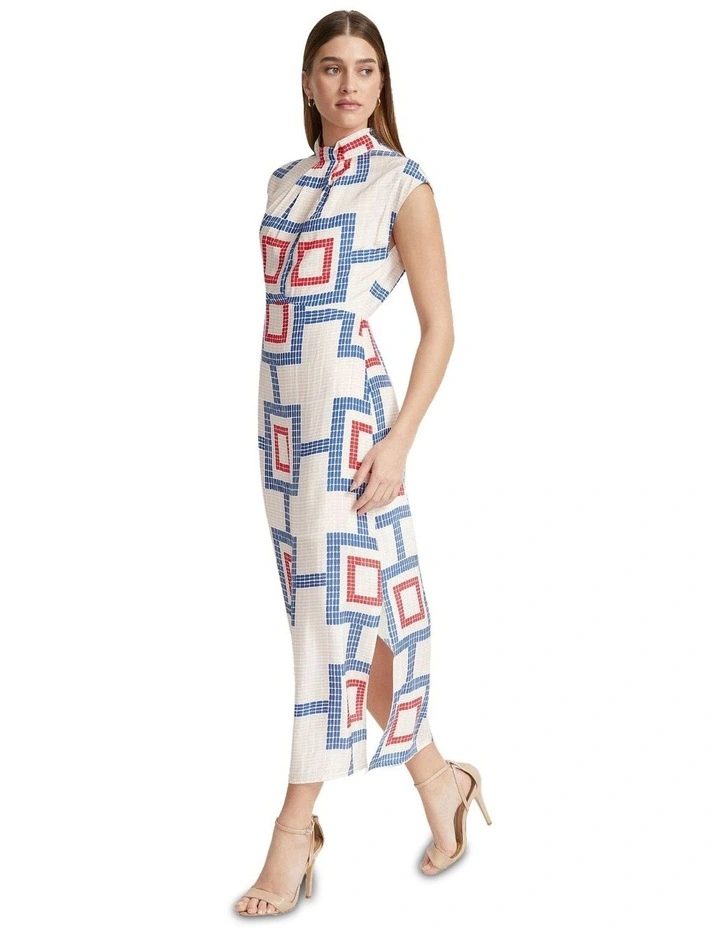 Ingrid Geo Print Dress in Multi