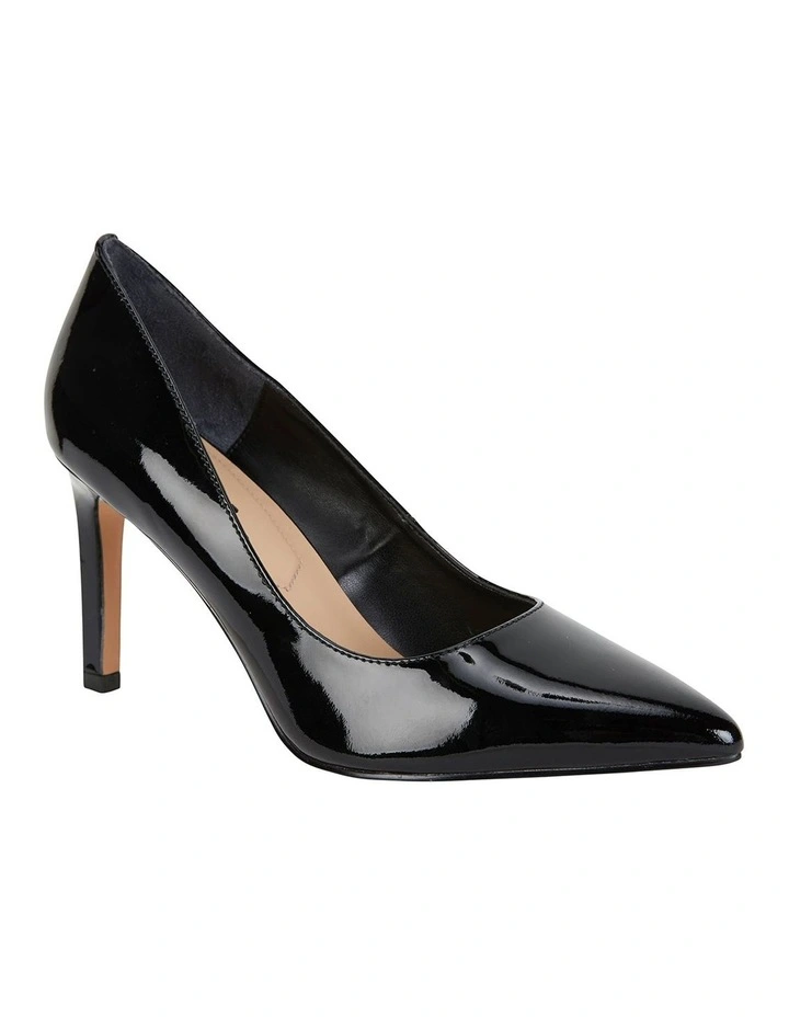 Octavia Heeled Shoes in Black Patent Leather