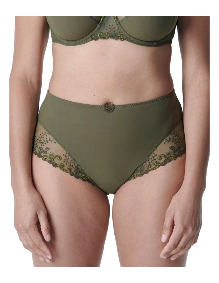Delice High Waist Culotte Brief In Green