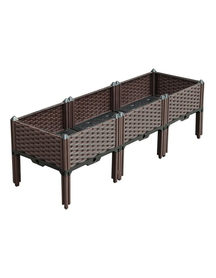 Raised Planter Box with Legs 120cm in Dark Brown