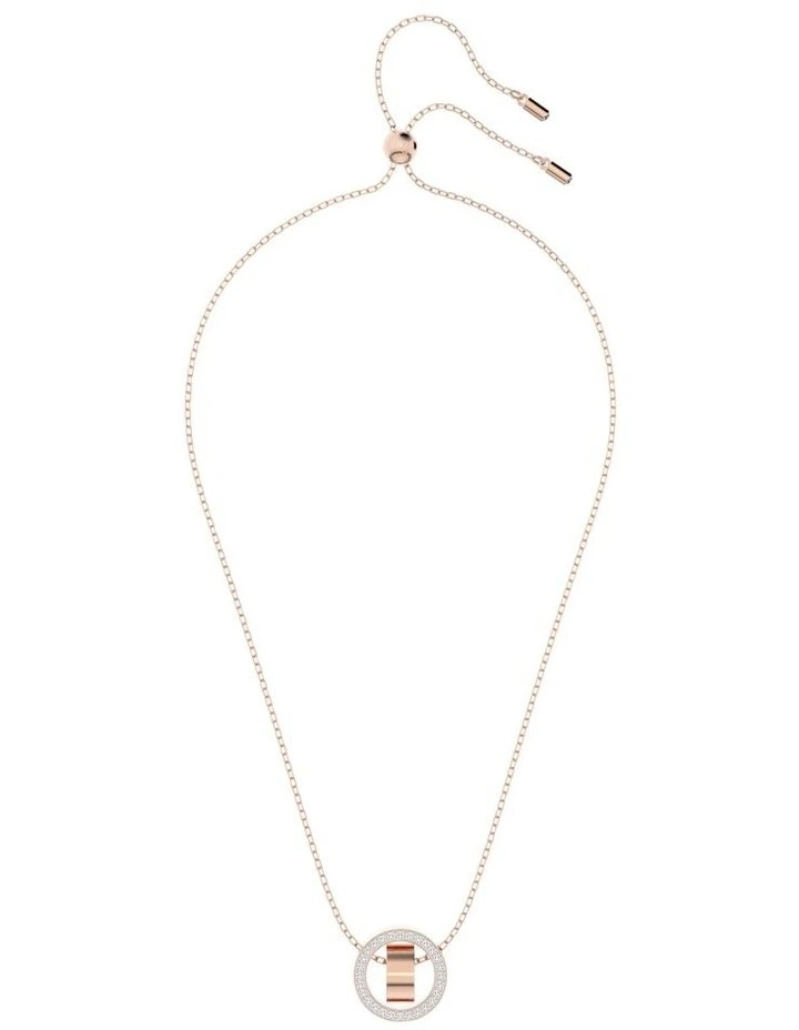 Hollow Pendant Rose Gold-Tone Plated in White