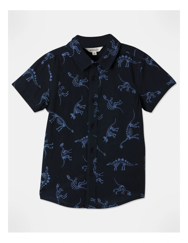 End on End Chambray Shirt in Navy
