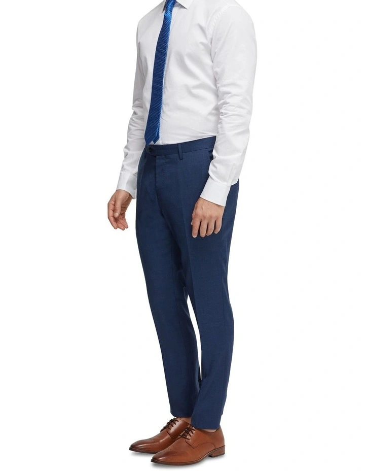 Bryon Wool Suit Trousers in Blue