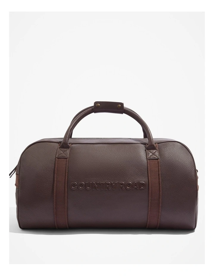 Leather Logo Tote in Chocolate