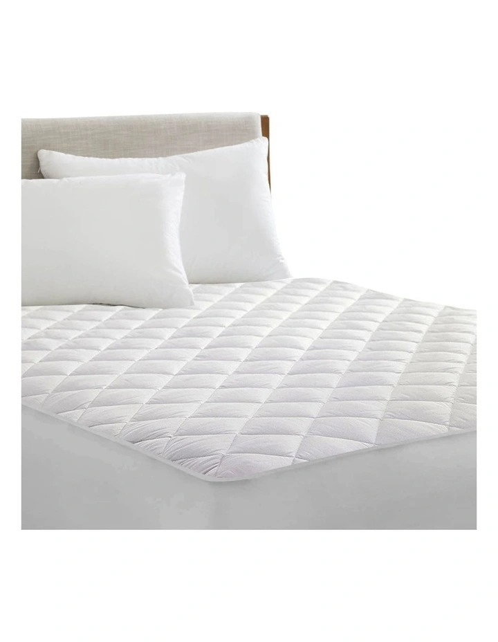 Fully Fitted Waterproof Microfiber Mattress Protector Queen Size in White