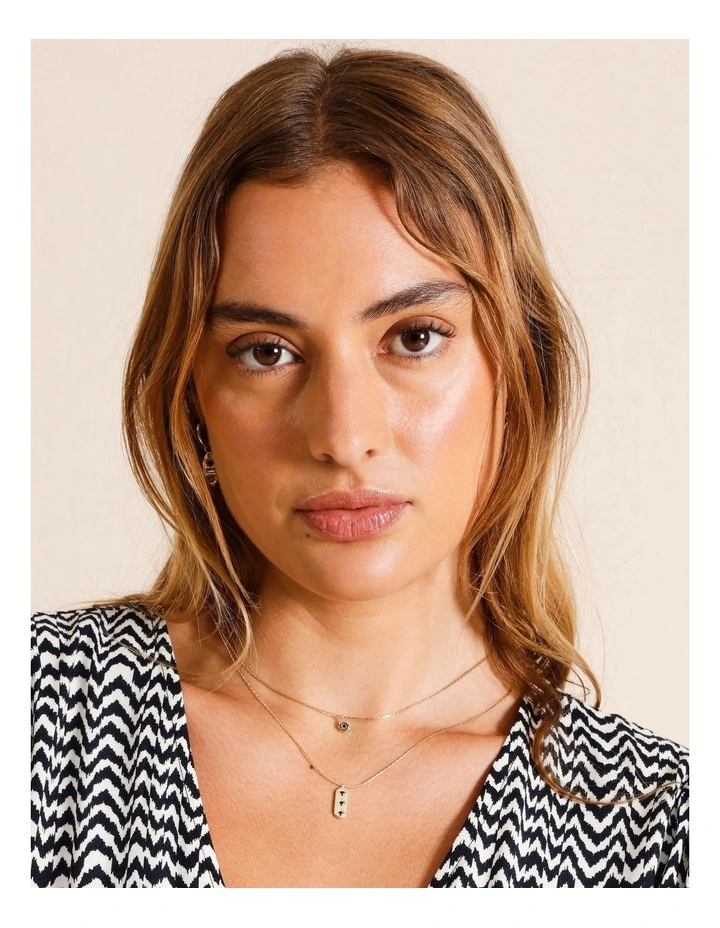 Multi Coloured Diamantes Necklace in Multi