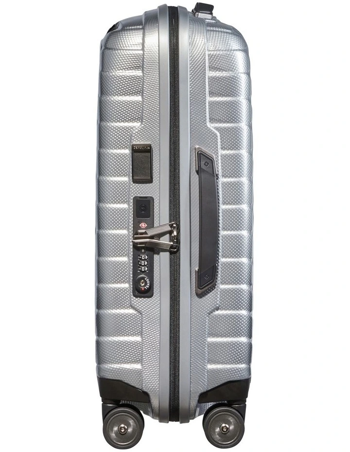 Proxis 55cm Hard Side Spinner Suitcase in Silver