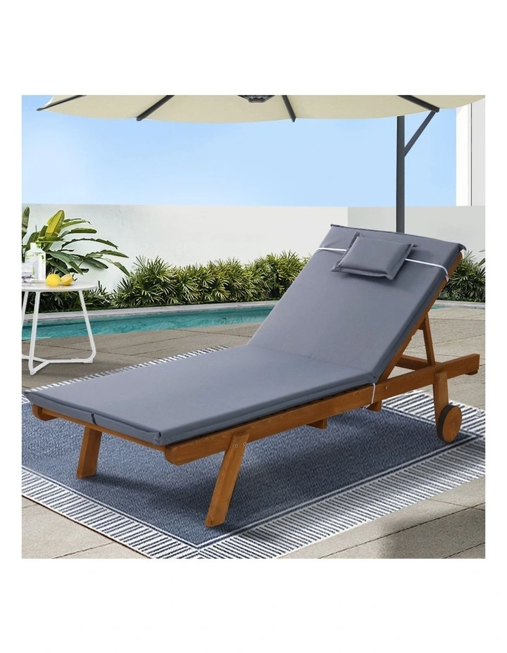 Sun Lounger in Grey