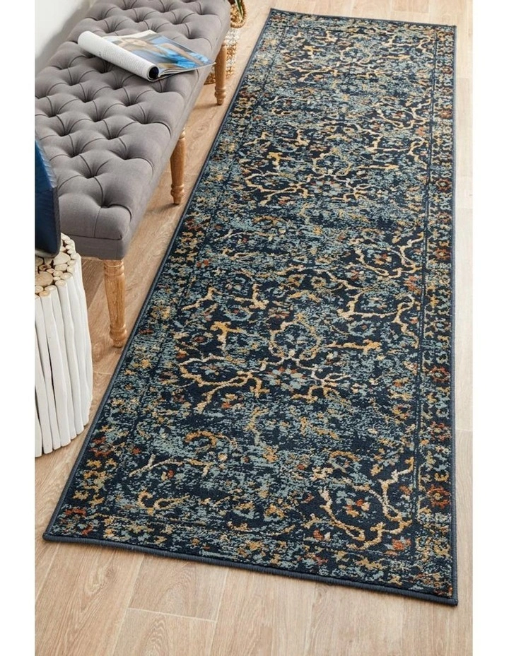 Oxford Mayfair Stem Rug in Navy