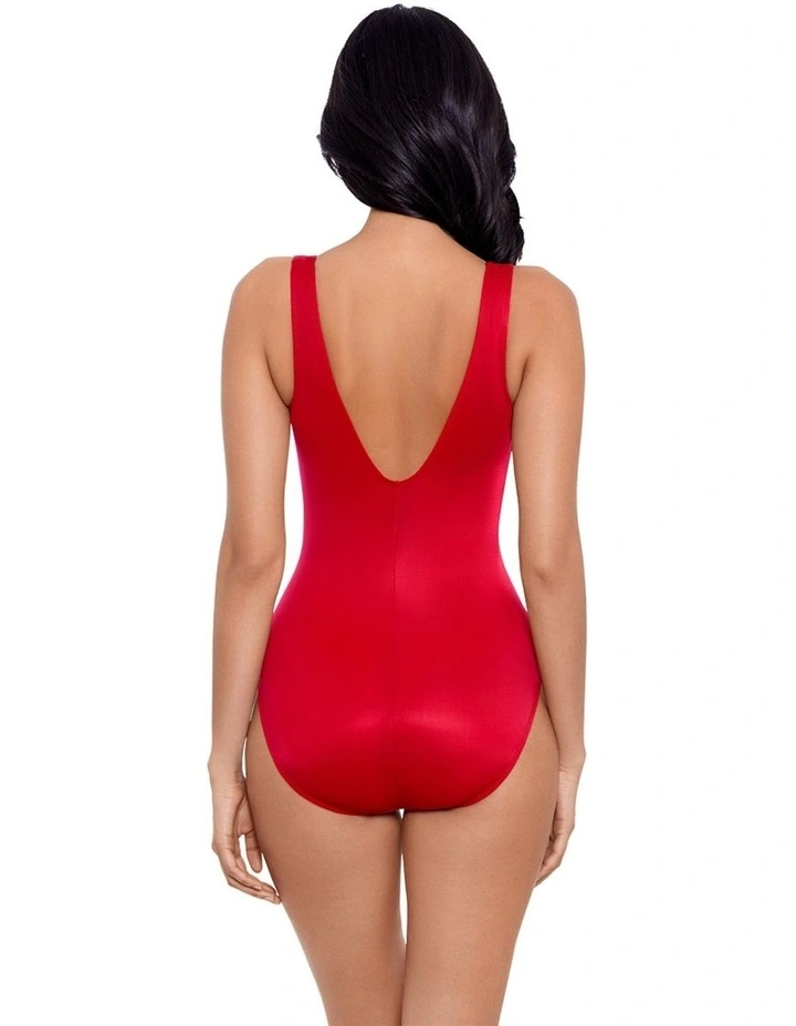 Rock Solid Regatta High Neck Tummy Control Swimsuit in Grenadine