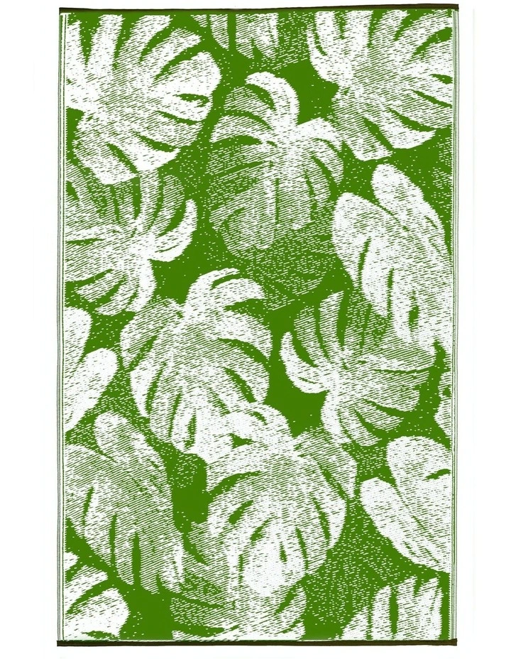 180x270 cm Fab Habitat Indoor/Outdoor Recycled Plastic Rug Mat Panama Green