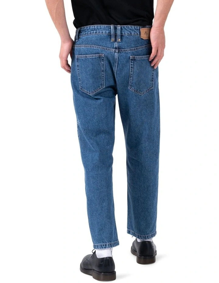 Chopped Denim Jean in Blue
