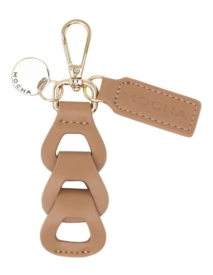 Avery Loop Keyring in Tan