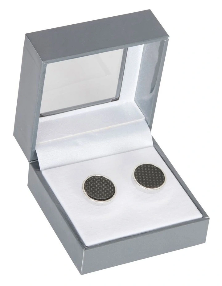 Circle Cufflinks in Silver