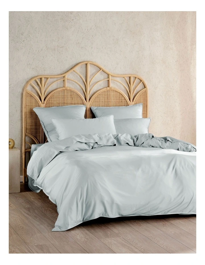 Nara 400TC Bamboo Cotton Quilt Cover Set in Sky