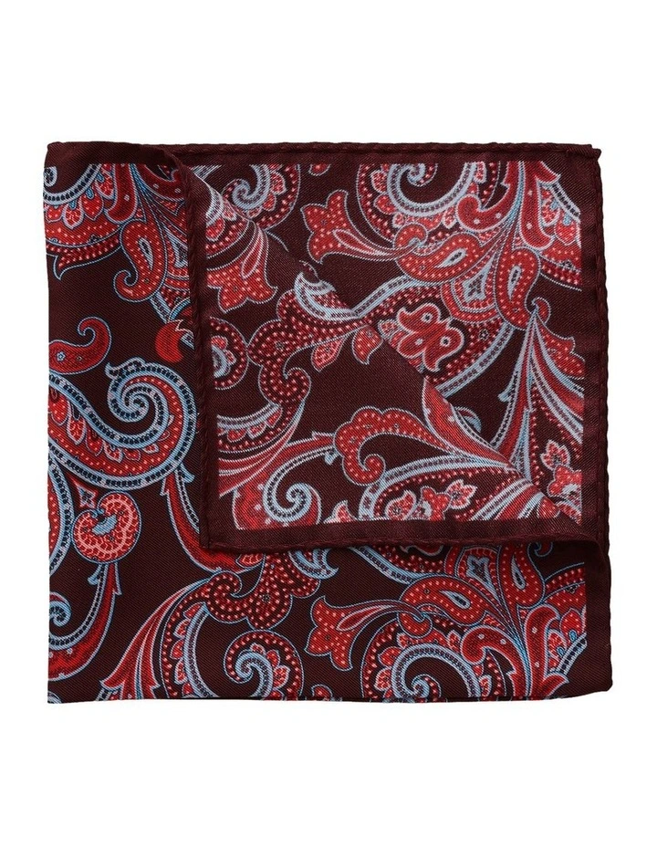 Paisley Silk Pochette in Red