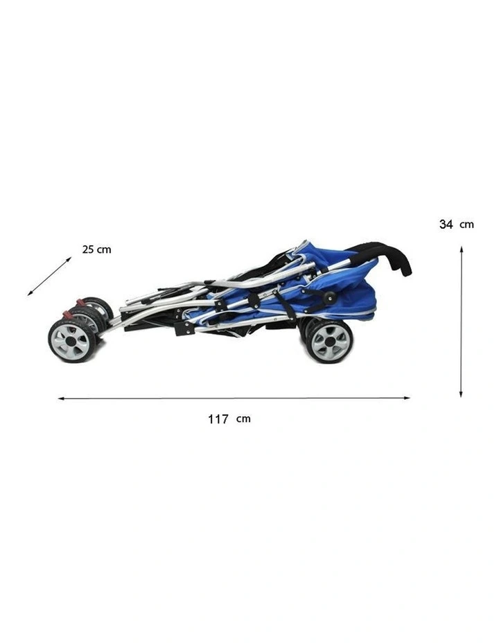 Light Weight Two Position Layback Stroller Blue