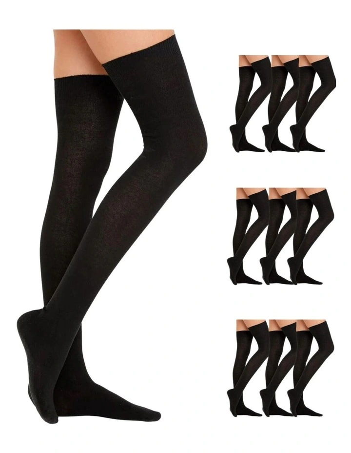 Over The Knee Socks x10 in Black