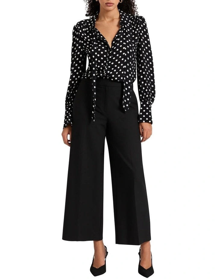 Hollaback Girl Wide Leg Pant in Black