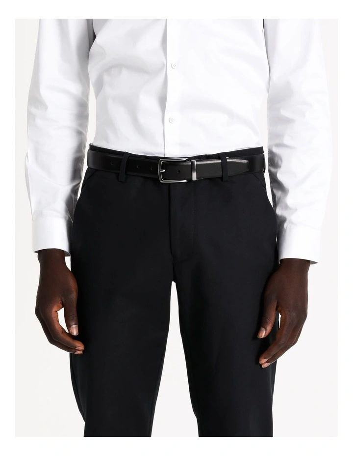 Textured Reversible Belt in Tan/Black