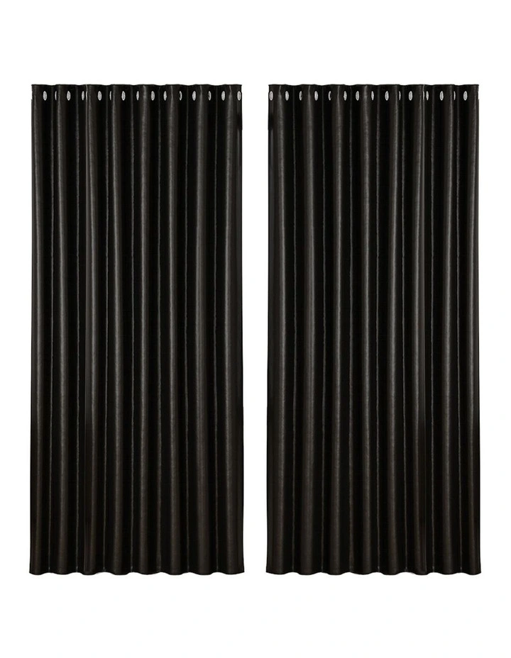 2X Blockout Curtain Eyelet in Black