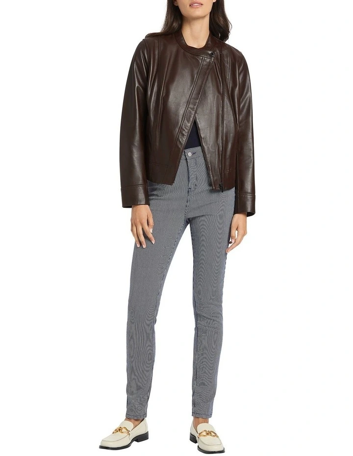 Bexley Leather Jacket in Brown