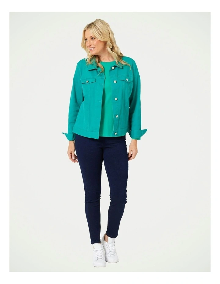 Collared Suzy Jacket in Emerald