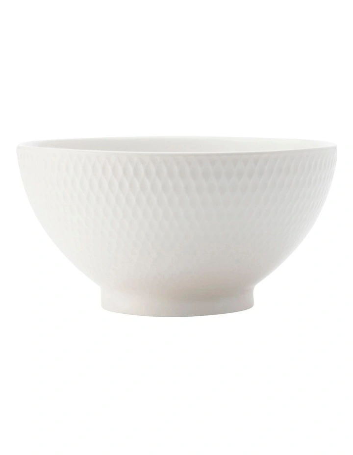 Basics Diamonds Rice Bowl in White