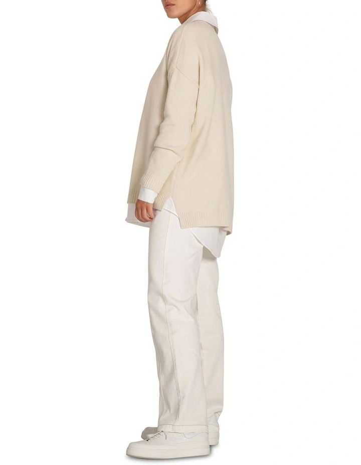 Wonder Of You Cashmere Blend Oversized Jumper in Cream