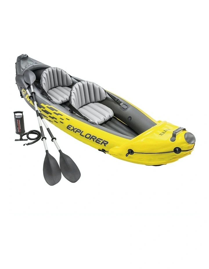 Explorer K2 Inflatable Kayak Canoe in Yellow