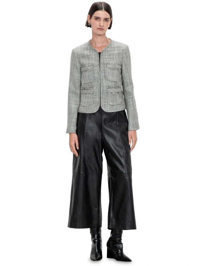 Monotone Boucle Jacket in Black/White