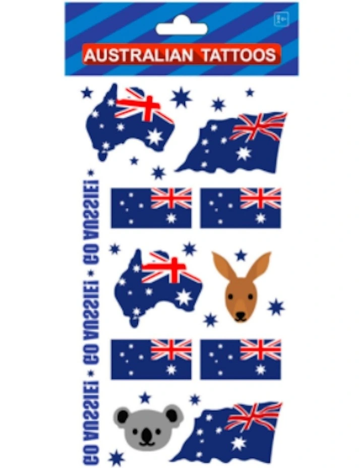 Australian Temporary Tattoos in Multi