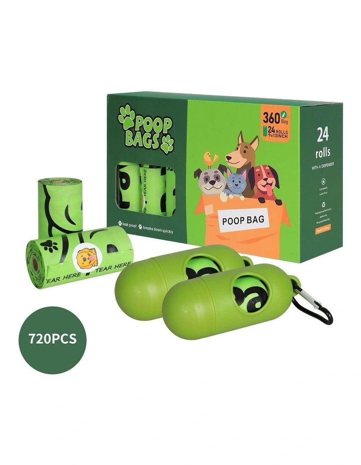 100% Compostable Biobased Dog Poop Bags 720 Pieces