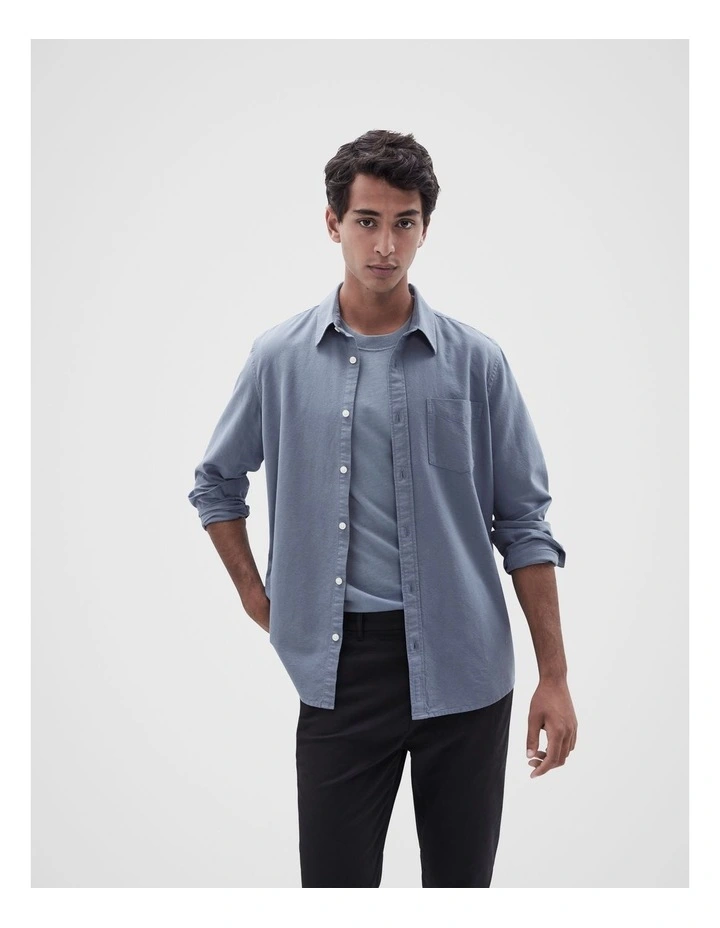 Oxford Regular Fit Shirt in Smoke Blue