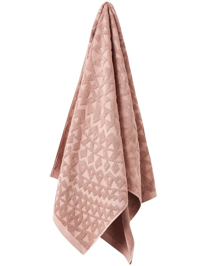 Maya Bath Towel Set in Clay Pink