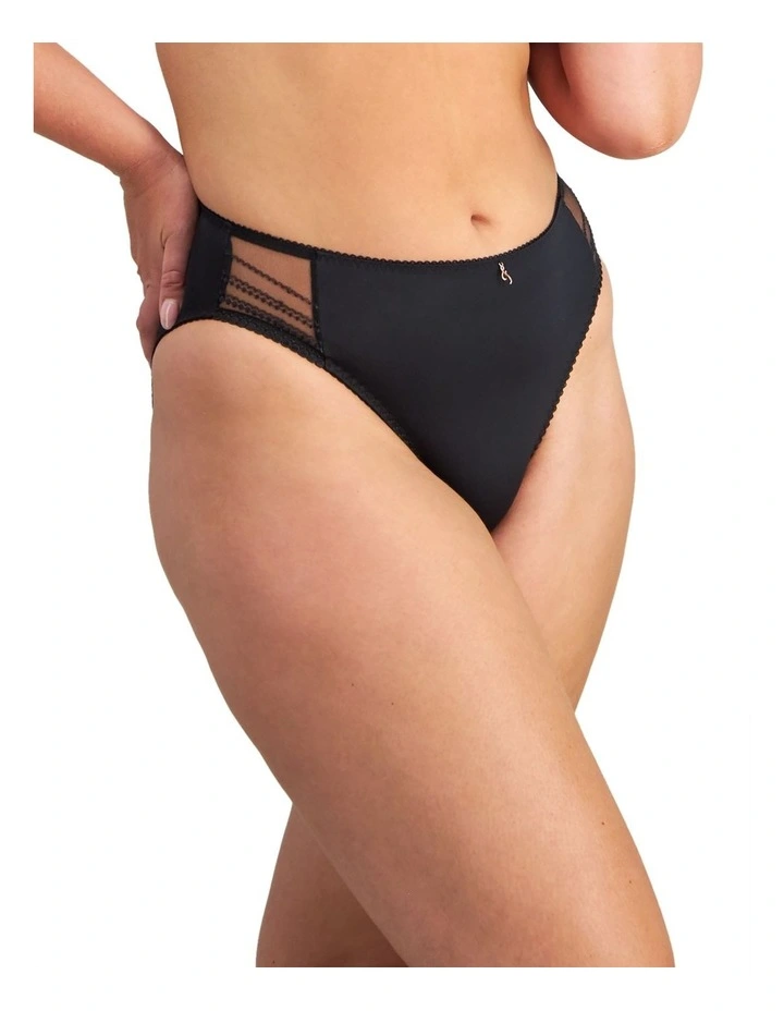 Faithful High Cut Brief in Black